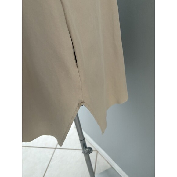 Planet by Lauren G Top One Size Beige Cotton Soft Lagenlook Comfy Shirt - Picture 5 of 13
